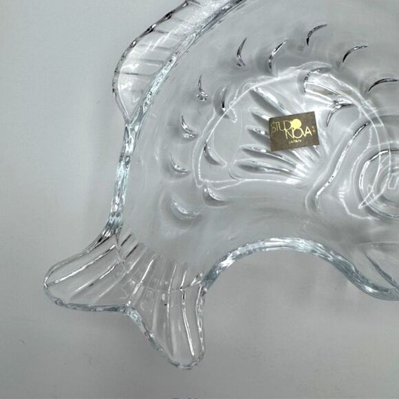 VTG Studio Nova 6" Glass Fish Candy Dish Made in Japan Ocean's Gift Sea Tropical - Picture 4 of 12